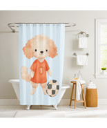 Penny the Playmaker Poodle Shower Curtain by Dancing Littles Jungle - $39.99