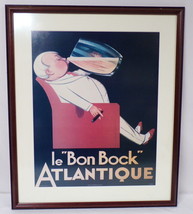 Le Bon Bock Atlantique Beer 22x27&quot; Framed Poster Art  - £116.76 GBP