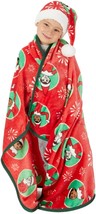 Elf on the Shelf Kids Santa Hat and Throw Set: Embrace the Holidays in Warmth - £22.02 GBP