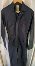 Dickies Mens Long Sleeve Work Utility Coveralls Dark Navy Size Small - $23.64