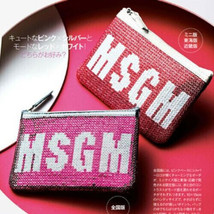 New Chic MSGM Red X White Sequined Bag Wallet Coins Bag From Japan Magazine - £8.64 GBP