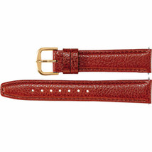 Men's 18mm Regular tan Leather Textured Calf Semi-Padded Watch Strap Band - £29.64 GBP