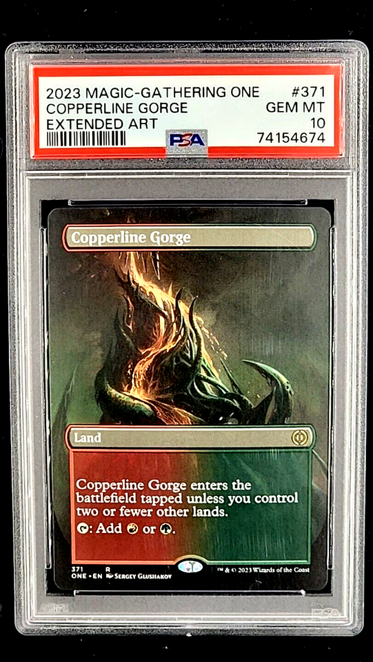 Primary image for 2023 Magic the Gathering Phyrexia All Will Be One Copperline Gorge PSA 10 POP 2