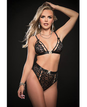 Sexy &amp; Sultry High Waist Panty &amp; Bra Black O/s - £18.48 GBP