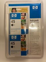 NIP HP Black Noir  Ink Cartridge 45 Twin 2-pack New Sealed Exp 2-2007 - $293.50 MXN