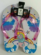 Royal Deluxe Accessories Multi-color Rainbow Designed Kids Flip Flops Sz: M 1/2 - £8.05 GBP