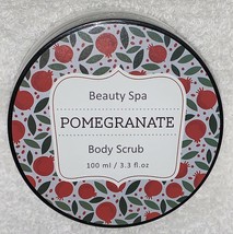 Beauty Spa POMEGRANATE Body Scrub Bath All Over Exfoliator Jar 3.3 oz/100mL New - £10.26 GBP