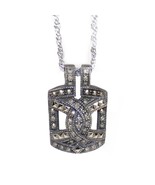 Vtg Judith Jack Sterling Silver Deco Style Marcasite Double Strand Neckl... - €91,37 EUR