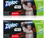 Star Wars Ziploc Sandwich Bags, Box of 66 Bags, 2-Pack = 132 Bags - £15.97 GBP