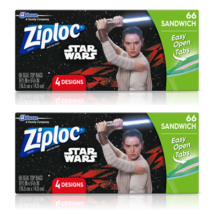 Star Wars Ziploc Sandwich Bags, Box of 66 Bags, 2-Pack = 132 Bags - £15.97 GBP