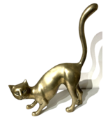 Vintage Mid Century Modern Brass Cat  Sculpture Figure Brass 15.5” Inches - €110,15 EUR