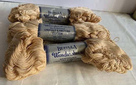3 Vtg Bucilla Super Mercerized Cotton Wondersheen #9 Ivory Crochet Knit Skeins - £14.38 GBP