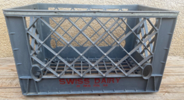 Vintage 1982 Swiss Dairy Plastic Milk Crate Steel Metal Band California ... - £58.47 GBP