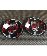 AKCAM Turkish Skulls Red Halloween 8 1/3”Salad Plates set 4 ~New~ - $74.58 CAD