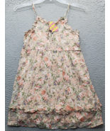 Hayden Slip Dress Girls Large Multi Floral Lined Ruffle Trim Backless V ... - $30.60