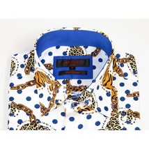 Mens Sports Dress Shirts By AXXESS From Turkey 100% Egyptian Cotton 622-04 White image 2