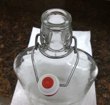 Clear Glass Syrup Bottle with Swing Top, Flask Clear Glass Bottle with S... - $9.57