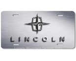 Lincoln Old Logo Inspired Art on Gray FLAT Aluminum Novelty License Tag ... - $17.99