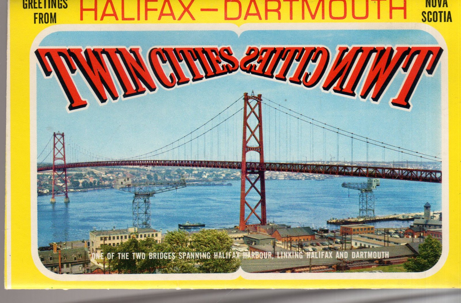 Halifax - Dartmouth Nova Scotia - Twin Cities - 12 Color Picture Folder - $2.90