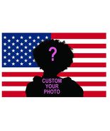 Custom American Flag Backdrop With Photo & Text Poster Decor - $18.99