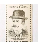 Bowler Hat Style 1919 Continental 1897 Advertisement Victorian Fashion A... - $29.99