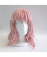 Light Pink Women Cosplay Wig Lace Undercap Synthetic Hair Soft Beachy Waves - £25.67 GBP