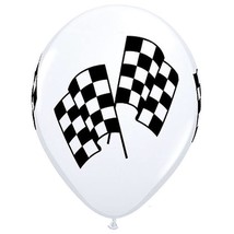 Racing Flags Qualatex Balloons (25 pack) - $28.99