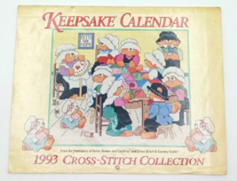 Vintage Cross-Stitch &amp; Country Crafts Keepsake Calendar 1993 - £6.97 GBP