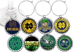 Notre Dame Fighting Irish  wine glass cup charms markers 8 party favors ... - £8.68 GBP