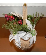 Christmas Floral Accents Ornaments 5&quot; Burlap Ball Ashland Flowers &amp; Berr... - $177.50 MXN