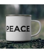 Enamel Camping Mug &quot;Peace&quot; 12oz - $324.89 MXN+