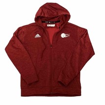 ADIDAS MEN&#39;S Climawarm SZ Medium HOODIE SWEATSHIRT RED CHIRA TENNIS ACADEMY - $20.00