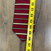 Brooks Brothers Makers &amp; Merchants Red and Gold Stripe Silk Tie Made in USA - £10.96 GBP