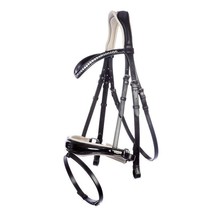 Leather Horse Bridle with premium fitting Matching Clear Crystal Browband and So - £55.08 GBP