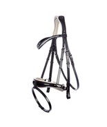 Leather Horse Bridle with premium fitting Matching Clear Crystal Browband and So - $70.00
