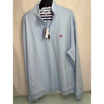 Bald Head Blues Men Golf Sweater Jacket 1/4 Zip Pullover Blue Pockets 3X... - £58.24 GBP