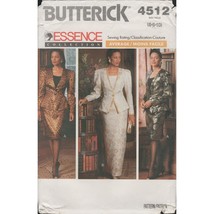 Butterick 4512 Essence Cocktail Suit Nip Waist Peplum Jacket Pattern Uncut - £11.77 GBP