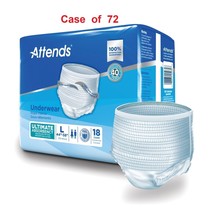 72 Ct. Attends Disposable Absorbent Underwear Pull On, Heavy Absorbency ... - $62.36