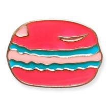 Pink and Blue Macaron Enamel Pin - £10.14 GBP