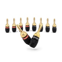 Deadbolt Banana Plugs 5-Pairs by Sewell, Gold Plated Speaker Plugs, Quic... - $31.99