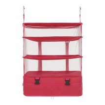 Hanging 3-Shelf Closet Organizer Pocket Collapsible Washable Oxford Fabric With  - £41.12 GBP