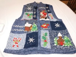 Women&#39;s White Stagg Plus Holiday UGLY Christmas Sweater Vest Shirt 16W P... - $17.66