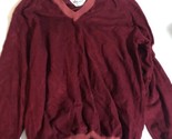 Velour Women’s Top Vintage Sweater Medium M Red Made In USA Sh2 - $12.86