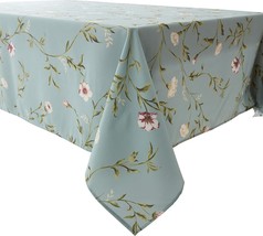 Decorative Plum Floral Print Rectangle Tablecloth Waterproof Rectangular... - £38.63 GBP