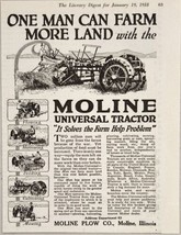 1918 Print Ad Moline Universal One-Man Tractors &amp; Plows Moline,IL - £12.30 GBP