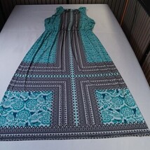 London Style Collection #153031 Women's 16 Green & Black Floral Sleeveless Dress image 14