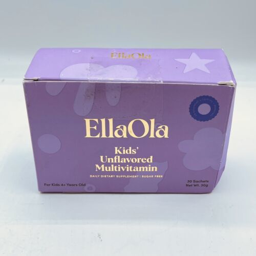 EllaOla Kids Unflavored Multivitamin 4+ 30 Sachets Retail $40