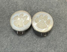 Clemson Tigers Earrings Sterling Silver Paw Print Logo Football Basketba... - $461.15 MXN