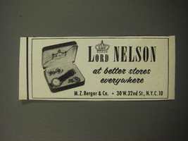 1957 Lord Nelson Watches Ad - Lord Nelson at better stores everywhere - £14.82 GBP