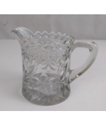 Vintage Jenkins Dahlia Clear Heavy Glass 3.75&quot; Creamer Pitcher - $277.41 MXN